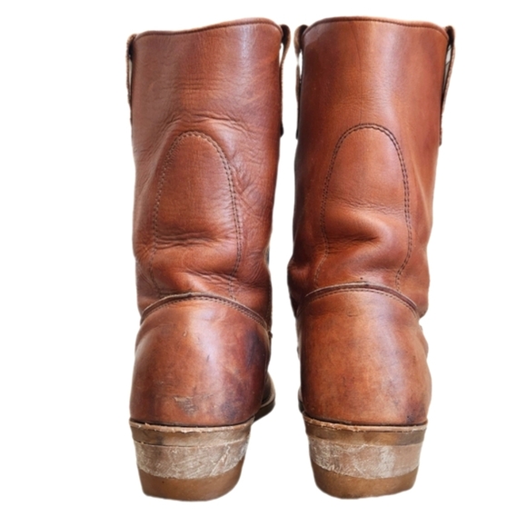 VINTAGE KNAPP WORK LEATHER BOOTS Vibram sole, Men's 10.5 - Picture 4 of 10